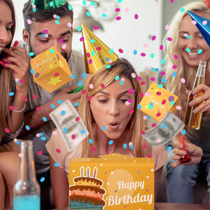 Boîte <span class=keywords><strong>cadeau</strong></span> surprise 3D avec <span class=keywords><strong>confettis</strong></span> rebondissants, porte-argent pop-up, carte créative DIY pour les fournitures de fête d'anniversaire - Product Image 5
