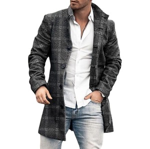 <span class=keywords><strong>Abrigo</strong></span> a cuadros para hombre, chaqueta de wish, estación europea, gabardina de <span class=keywords><strong>Amazon</strong></span>, venta rápida a través de tweed, novedad de 2022 - Product Image 1
