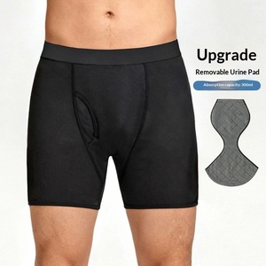 Slip da uomo a vita alta anti-perdita, taglia EU, con fodere rimovibili, lavabili, per incontinenza, post-chirurgici, <span class=keywords><strong>taglie</strong></span> <span class=keywords><strong>forti</strong></span>, <span class=keywords><strong>boxer</strong></span> - Product Image 1