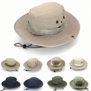 Chapeau Bob de Pêcheur d'Extérieur Personnalisé avec Logo Brodé à Large Bord et Cordon, Idéal pour l'Escalade et la Pêche - Vente en Gros - Product Image 1