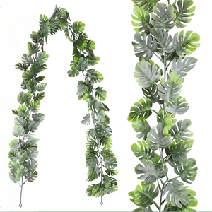 Artificial Vines <strong>Grape</strong> Leaves Climbing Vines Ivy Leaves Monstera Leaves Plant Vines Green Leaves Ceiling Decorative Green Plants - Product Image 4