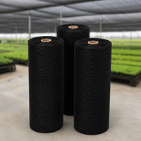 Rouleau de toile d'ombrage en HDPE noir à 80 %, résistant aux UV, maille respirante pour serre, pépinière, ferme