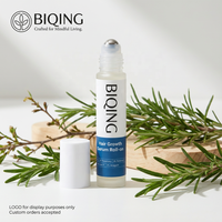 Suero para el Crecimiento del Cabello en Roll-on, Fácil de Usar, Orgánico, con Romero y Jengibre, para el Tratamiento de la Caída del Cabello