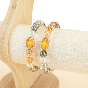 Colorful Crystal <b>Beads</b> <b>Bracelet</b> Multicolor Round <b>Charm</b> Unisex Fashion Jewelry Yiwu Origin - Product Image 4