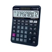 Calculatrice électronique solaire DJ-120D Plus en plastique ABS à 12 chiffres pour usage professionnel, bureautique et scolaire, fabriquée en Chine