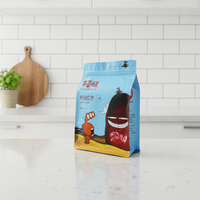 Sac refermable à fond carré imprimé en gravure, qualité alimentaire, pour dattes rouges 500g