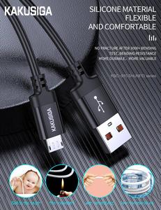 Kakusiga KSC-810 Shunfei Loạt Cách Nhiệt <span class=keywords><strong>USB</strong></span> Để <span class=keywords><strong>Micro</strong></span> Silicone Cáp Dữ Liệu Nhiệt Độ Chống Cháy Lọc Nguy Hiểm - Product Image 2