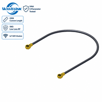 Kabel Koaksial Mikro RG1.13 Konektor RF Jumper 50 Ohm DC-3GHz Kabel Antena Tembaga untuk Modul GSM WiFi IoT Pigtail OEM