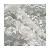 Tissu en dentelle florale respirant et hydrosoluble 100% coton pour vêtements ou robe hawaïenne, tissu en dentelle brodée