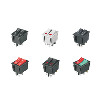 Sakelar Goyang Zhanda Button Rocking Warping 20A 250V DPDT dengan Indikator Lampu IP15/IP16