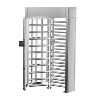 Tourniquet à hauteur totale personnalisable en usine, anti-entrée clandestine, contrôle d'accès par empreinte digitale, portail rotatif en acier inoxydable 304