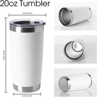 LIHONG Gobelets isothermes 20oz en acier inoxydable avec couvercle, double paroi sous vide, pour café, boissons chaudes et froides, thé, voyage et extérieur
