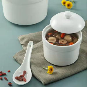 Prix d'usine Logo personnalisé Cuillère à café en céramique Cuillères à soupe à salade Cuillère en porcelaine - Product Image 5