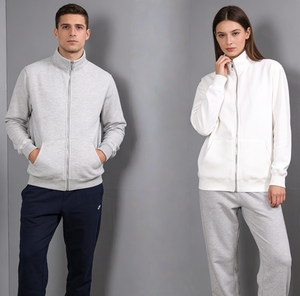 Sweat à capuche zippé à col montant en molleton lourd 330GSM avec logo personnalisé, style urbain oversize pour l'hiver, unisexe, pour équipe d'entreprise - Product Image 1