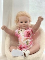 Muñeca de reencarnación realista de 20 pulgadas, muñeca bebé de simulación de Trasplante de Cabello hecho a mano puro para niños, muñeca de compañía