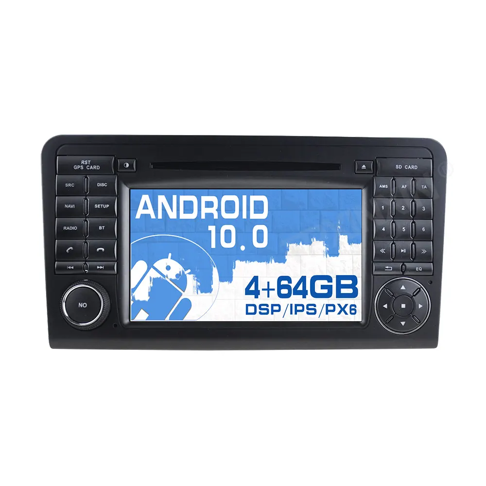 안드로이드 10 DSP Carplay 스크린 메르세데스 벤츠 ML 클래스 W164 ML300 ML350 2005-2012 GPS 네비게이션 스테레오 radi0