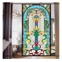 Maßgefertigtes Europäisches Kirchenfenster-Deckenpaneel aus Buntglas, Robustes Oberlicht für Hotels, Treppenhäuser, Eingangshallen und Apartments