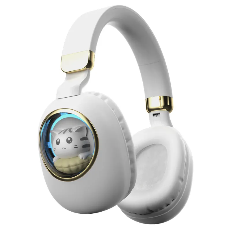 Wireless Head-mounted Bluetooth Headphones Kids Super Long Battery Life, Cute Cartoon E-sports Gaming Headset