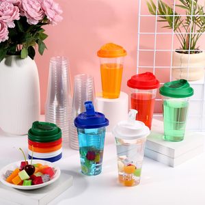 Vente en gros de gobelets en plastique transparent pour boissons glacées, avec logo personnalisé imprimé, 500 ml, 750 ml, 32 oz, 16 oz, gobelets en plastique PP pour bubble tea avec couvercles - Product Image 4
