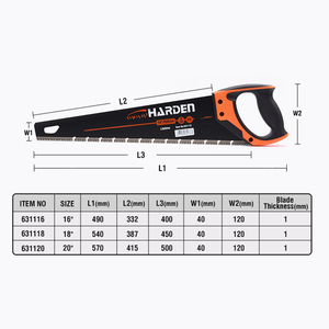 Scie à <span class=keywords><strong>main</strong></span> professionnelle HARDEN Multi Pro en acier au carbone et au manganèse pour la coupe du bois avec poignée en TPR - Product Image 2