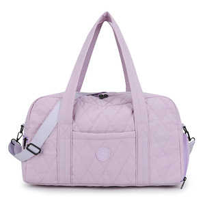 Custom Multi-color Nylon Quilted Diamond Large-capacity for Gym Shopping Portable Lightweight Travel Luggage <b>Bags</b> <b>Ladies</b> Sale - Product Image 6