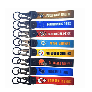 Populaire en gros Football américain bracelet lanière courte porte-clés couleur de l'équipe (toutes les équipes) - Product Image 3