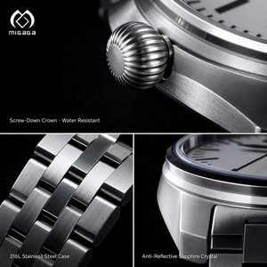 Montre-bracelet automatique pour homme, cadran crème, 40 mm, chiffres lumineux, acier inoxydable, Relogio Masculino, Business Men - Product Image 3
