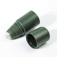Flacons de parfum et déodorant personnalisés de 30 ml et 50 ml, rechargeables, en vert mat, avec bille en pierre de quartz et huile de ricin