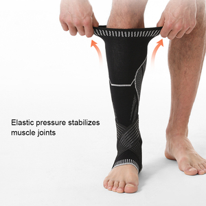 3060 # espinilleras de fútbol de punto manga antideslizante <span class=keywords><strong>tobillera</strong></span> compresión manga de pantorrilla con correas para fútbol - Product Image 2