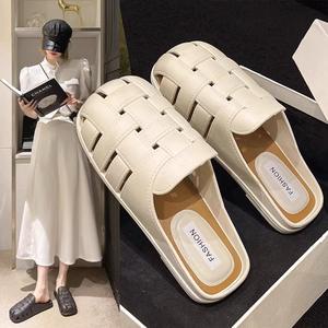 Nouvelles sandales d'été décontractées à semelle plate pour femmes, style décontracté, demi-fermées, vente en gros - Product Image 6