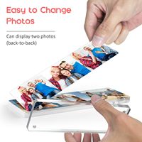 Cadre photo pour photomaton 2x6, cadre en acrylique transparent, cadres photo en acrylique magnétiques 2x6, présentoir de bureau autoportant