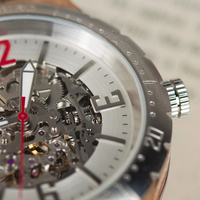 Montre automatique de luxe pour homme en acier inoxydable et bois, avec affichage lumineux, mouvement à aiguilles, cadran, logo OEM et bracelet habillé