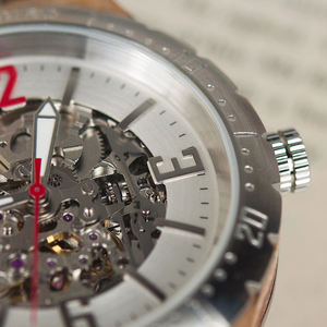 Orologio automatico in legno meccanico da <span class=keywords><strong>uomo</strong></span> di lusso con Display luminoso al quarzo movimento di allarme quadrante Logo OEM Dress Band - Product Image 3