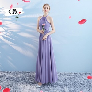 Bridesmaid Dresses A-Line V-Neck Long Purple Elegant Evening Gown Women Formal Party Wear - Product Image 4