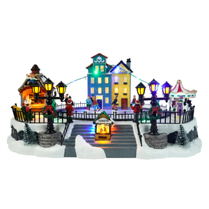 Proveedor Mayorista de Decoración Navideña de Plástico Animada <span class=keywords><strong>con</strong></span> Luces LED y Música, Pista de Patinaje, Casa, Aldea Navideña 2025 <span class=keywords><strong>con</strong></span> <span class=keywords><strong>Movimiento</strong></span> - Product Image 3