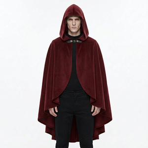 2026 New Style Medieval <b>Gothic</b> Men's Adult Halloween Wizard Cloak Casual Polyester Costume - Product Image 3