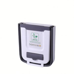 Hanging Recycle Rubbish Foldable Waste <b>Bin</b> Collapsible Small Garbage Dustbin <b>Kitchen</b> <b>Plastic</b> Trash Can Custom Logo - Product Image 2