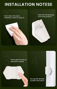 Clips magnétiques en silicone YDS pour rideau de douche, clips magnétiques pour maintenir le rideau de douche fermé, clip pour sac - Product Image 3