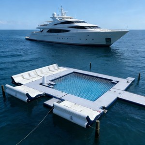 Équipement de <span class=keywords><strong>parc</strong></span> <span class=keywords><strong>aquatique</strong></span> gonflable portable haute résistance, quai gonflable pour les excursions en mer - Product Image 2
