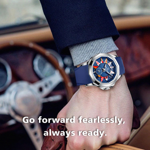 <span class=keywords><strong>Reloj</strong></span> de pulsera de silicona con diseño personalizado para hombre, <span class=keywords><strong>reloj</strong></span> de pulsera con logotipo personalizado, movimiento de cuarzo perfecto, resistente al agua, elegante - Product Image 4