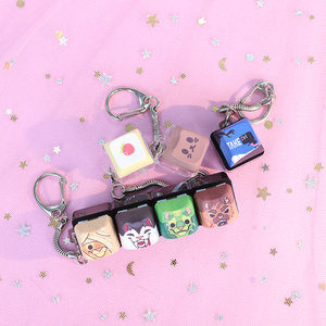 Móc khóa LED hình vuông sáng tạo độc đáo, hoạt hình dễ thương, chất liệu acrylic, đồ chơi giảm stress, chống nước, quà tặng bằng nhựa - Product Image 2