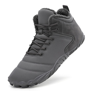 Bottes d'hiver pour hommes, hauteur cheville, en faux daim, doublure peluche, semelle extérieure antidérapante en caoutchouc, semelle intérieure EVA épaisse et chaude, bout fermé, pour l'extérieur - Product Image 3