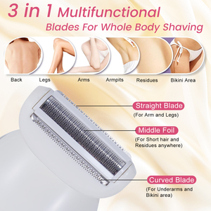 ชุดอุปกรณ์กรูมมิ่ง 6-in-1 ยี่ห้อ Hatteker สำหรับผู้หญิง เครื่องโกนขนไฟฟ้าแบบขายส่ง เครื่องกำจัดขนแบบใช้แบตเตอรี่ สำหรับใช้ในบ้าน ล้างทำความสะอาดได้ ใช้ได้กับบิกินี่และร่างกาย ภาษาอังกฤษ - Product Image 4