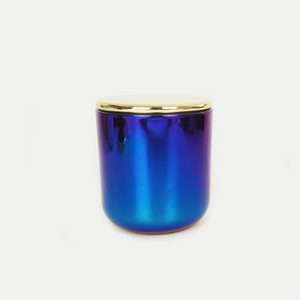 Elegantes portavelas de cristal curvo con tapas de metal dorado <span class=keywords><strong>Dieciséis</strong></span> diecisiete tarros de <span class=keywords><strong>velas</strong></span> - Product Image 2