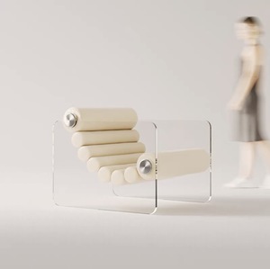 <span class=keywords><strong>Poltrona</strong></span> di Design Creativo in Acrilico per Soggiorno, Sedia <span class=keywords><strong>Singola</strong></span> per Hotel, Divano per Decorazione Casa - Product Image 6