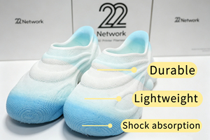 22NETWORK Zapatos sin cordones de TPU impresos en 3D, malla transpirable, antideslizantes, resistentes al desgaste, reciclables, cómodos, calzado informal, logotipo personalizado W - Product Image 2
