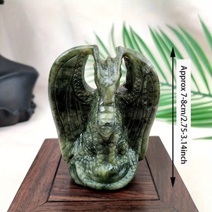 High Quality Natural <strong>Stone</strong> Xiuyan <strong>Jade</strong> Flying Dragon Crystal Figurine Healing <strong>Stone</strong> Green <strong>Jades</strong> Crystals Carving for Gift - Product Image 3