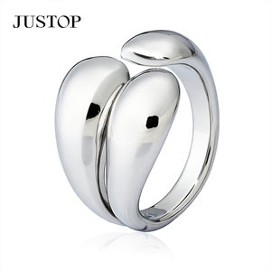 Bague Cocktail en Acier Inoxydable Plaqué Or en Forme de Cœur, Tendance Unisexe, Bijou Moderne pour le Quotidien et les Mariages, Idée Cadeau - Product Image 4