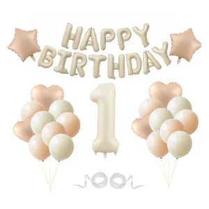 Neue 0-9 Jahre altes Baby erste Geburtstags dekoration Retro Luftballons Set Geburtstags feier Dekoration Requisiten Großhandel