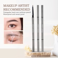 Crayon à sourcils végétalien waterproof longue tenue avec brosse, marque privée